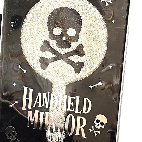 Lifestyle Products Rhinestone Crossbone & Skull Handheld Mirror - Picture 1 of 6